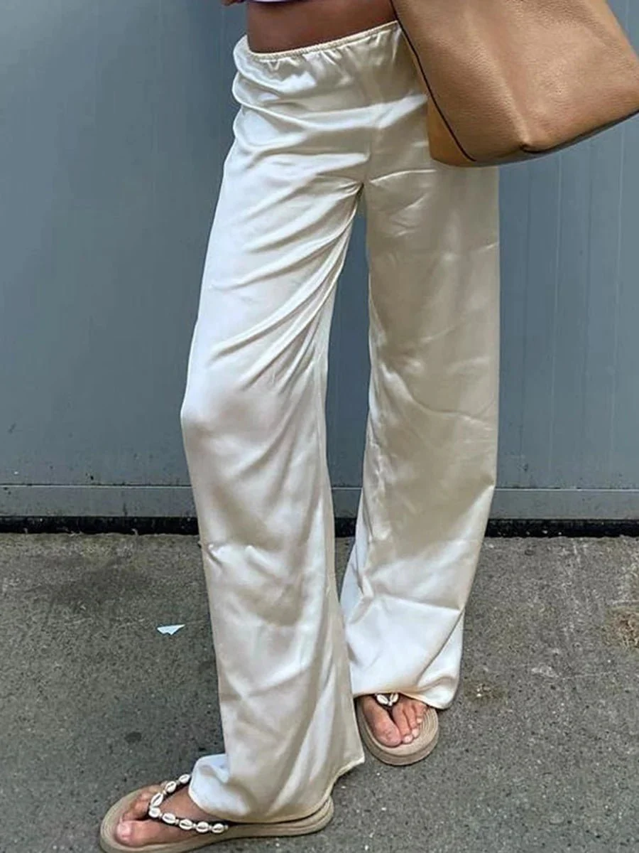 Wendy Wide Leg Satin Trousers - Image 5