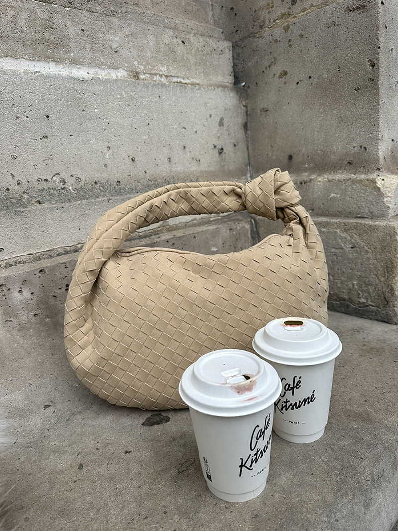 Woven Bag Medium Suede - Image 10