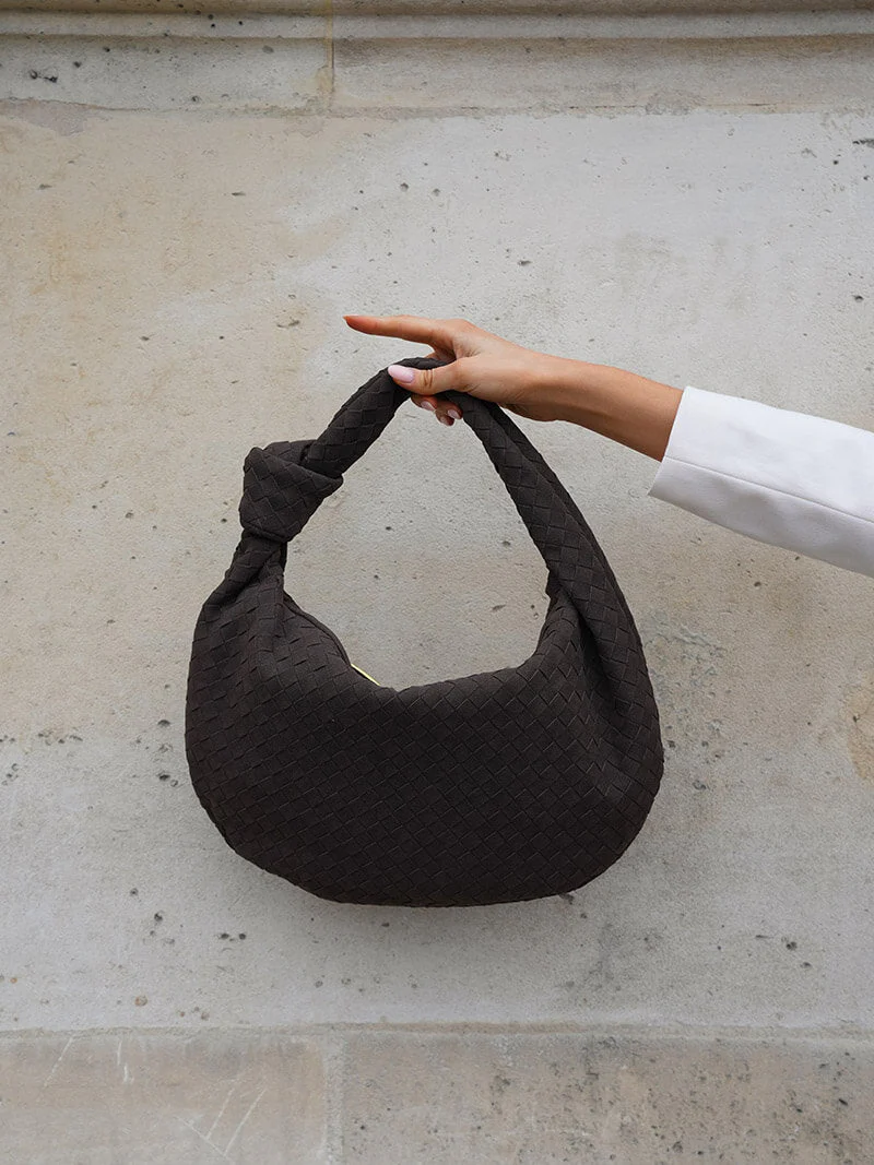 Woven Bag Medium Suede - Image 9