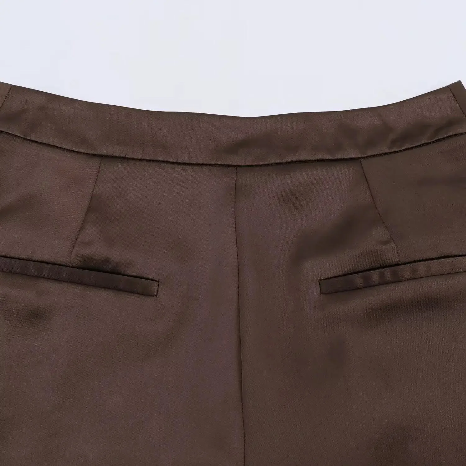 Xylia Lace Trim Satin Mini Shorts - Image 3