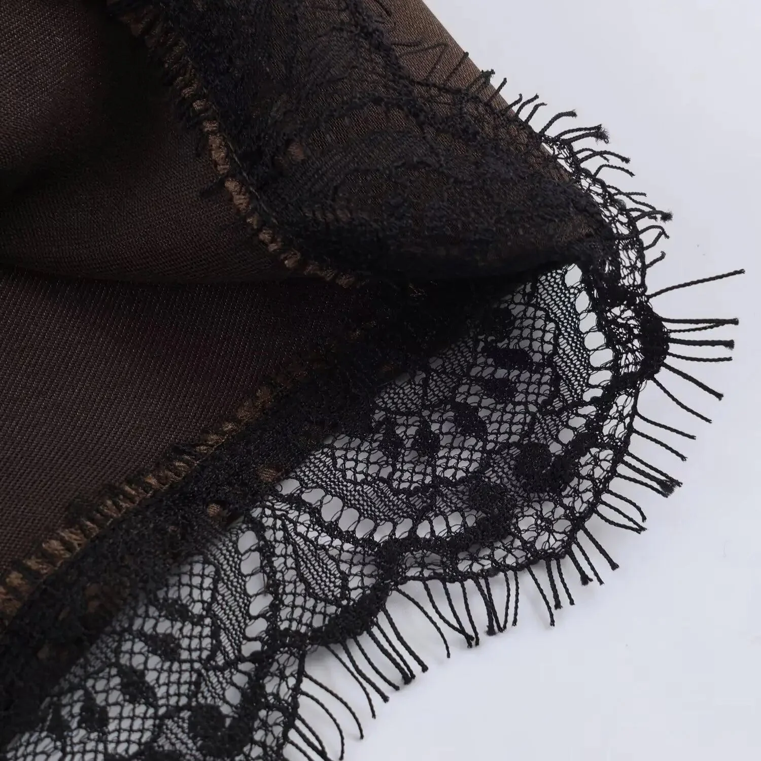 Xylia Lace Trim Satin Mini Shorts - Image 4