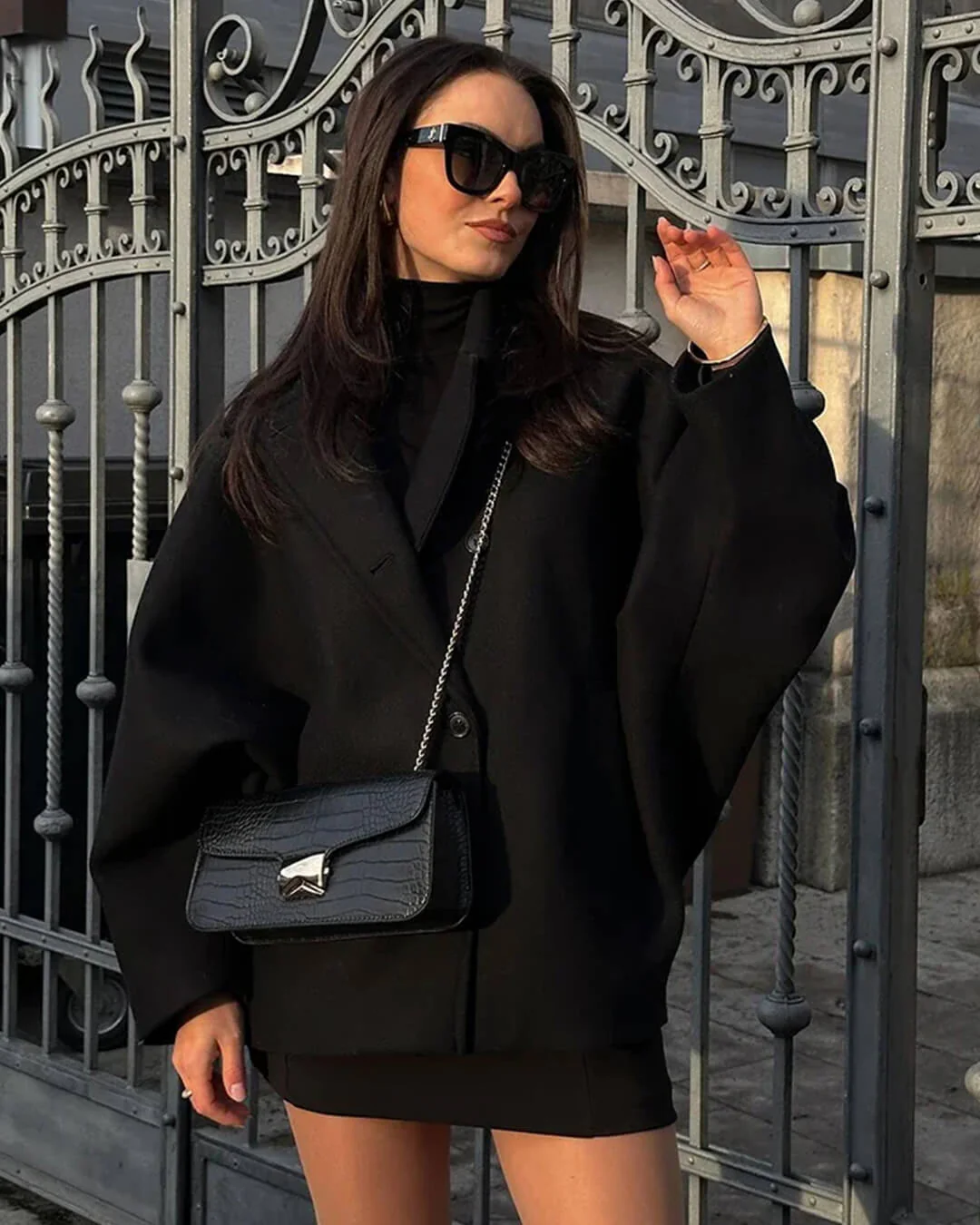 Yalena Collared Loose Coat - Image 7