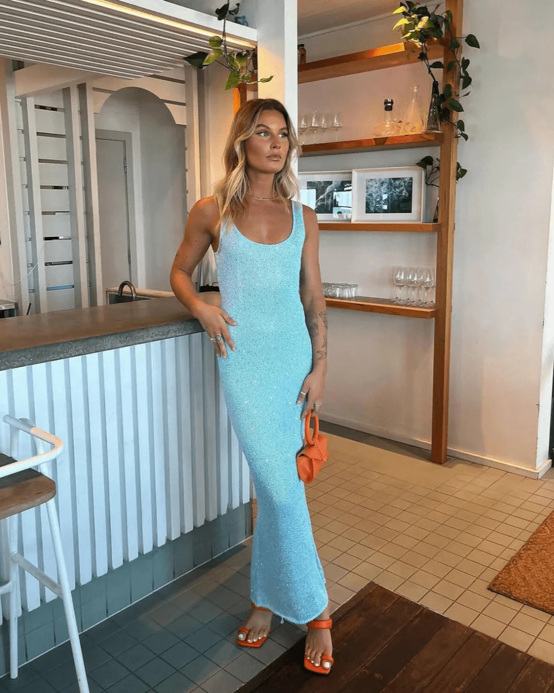 Zenaya Sequined Sheer Maxi Dress - Image 5